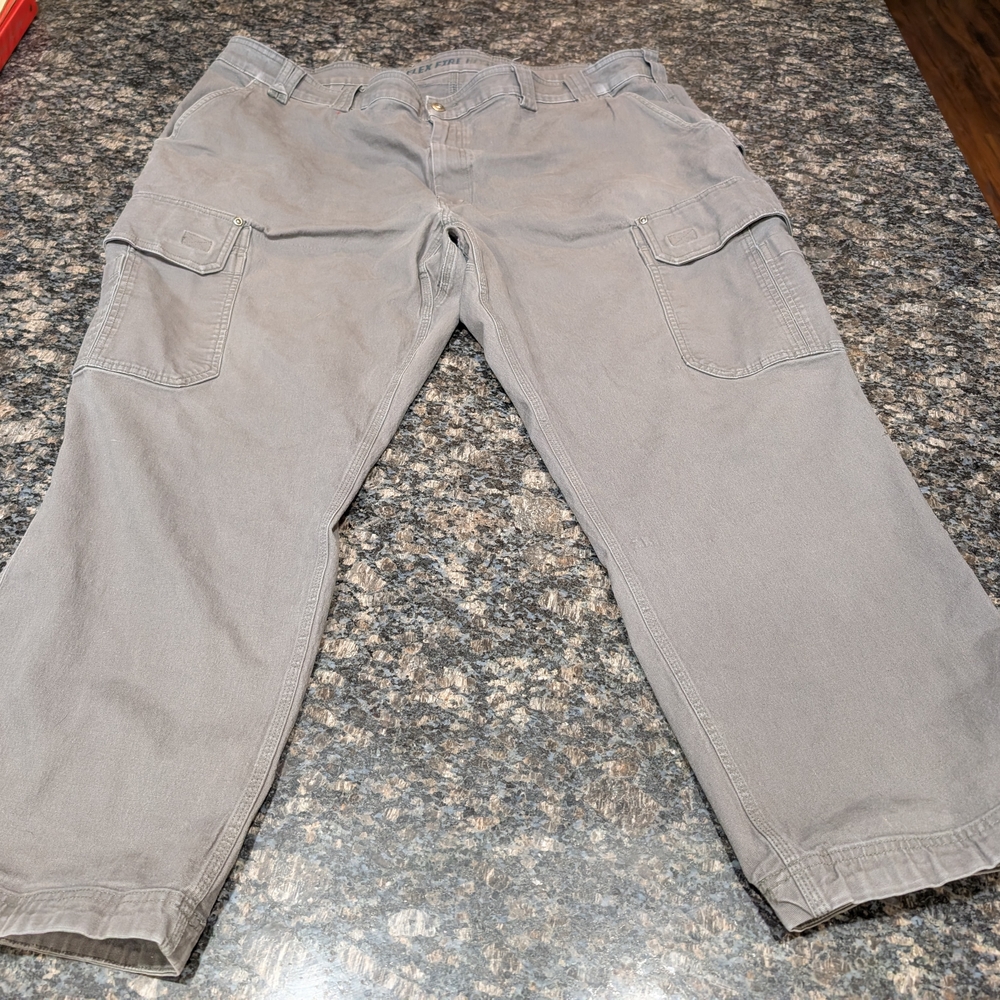 Duluth Trading Co Gray Flex Fire Hose Cargo Pants
